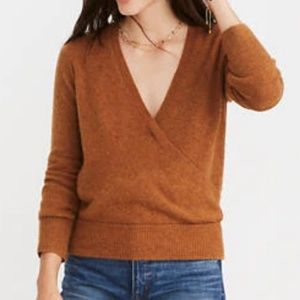 NWT! Madewell wrap sweater Cognac - XS